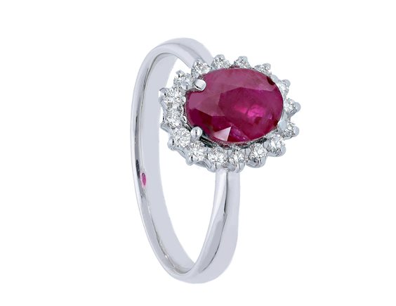 Anello Babila Milano Donna Colore in Oro bianco Rubino 1.65 Ct 229136 12 - 229136 12